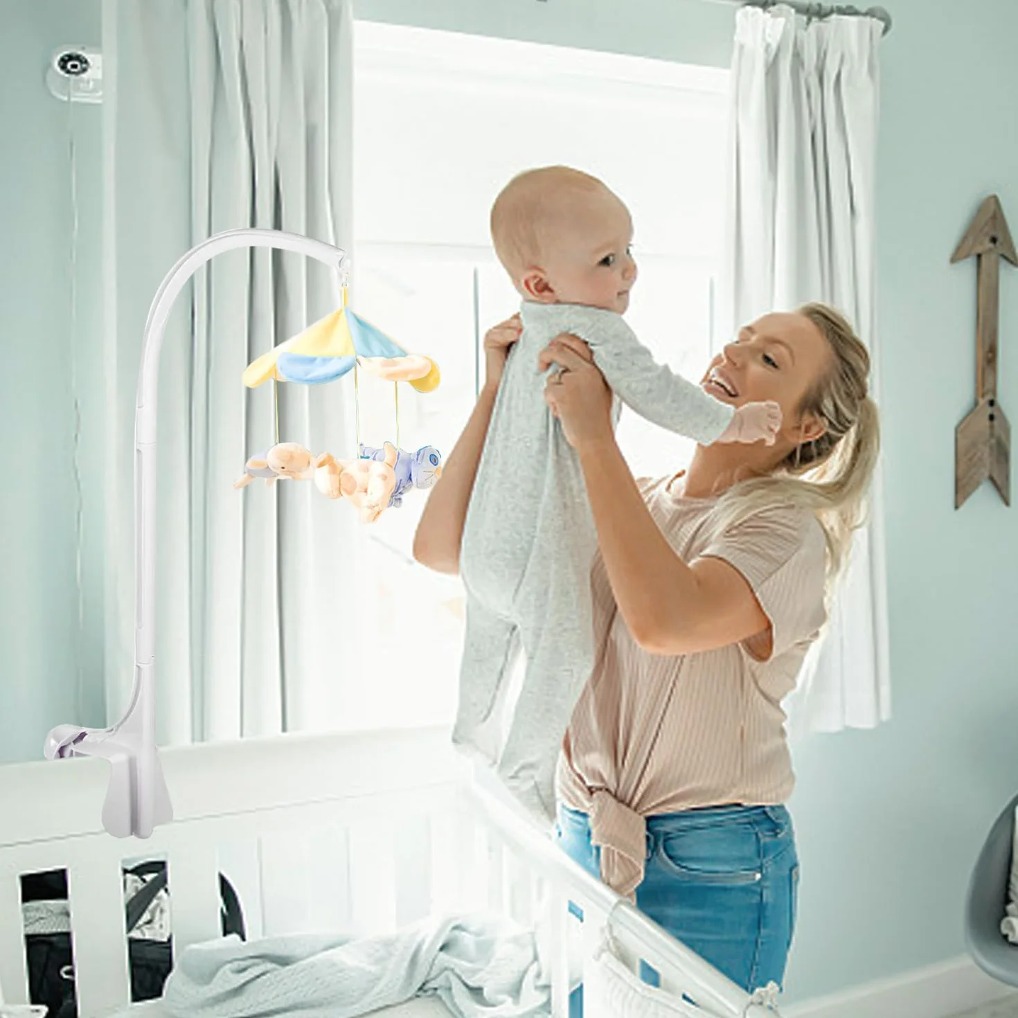 Soporte móvil para cuna de bebé, cambiador portátil