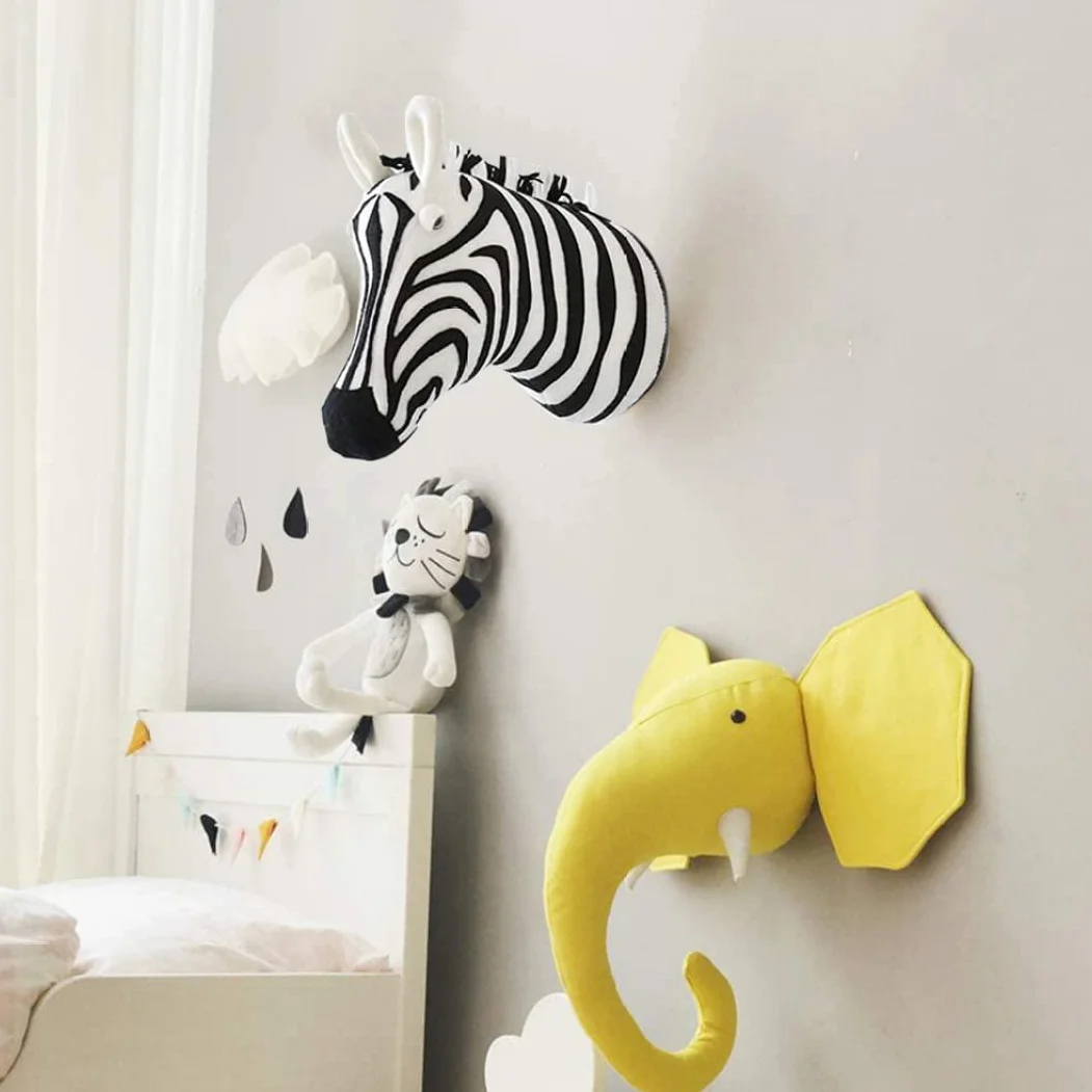 Cebra de Peluche Colgante para Pared Decoración Infantil SouiWuzi