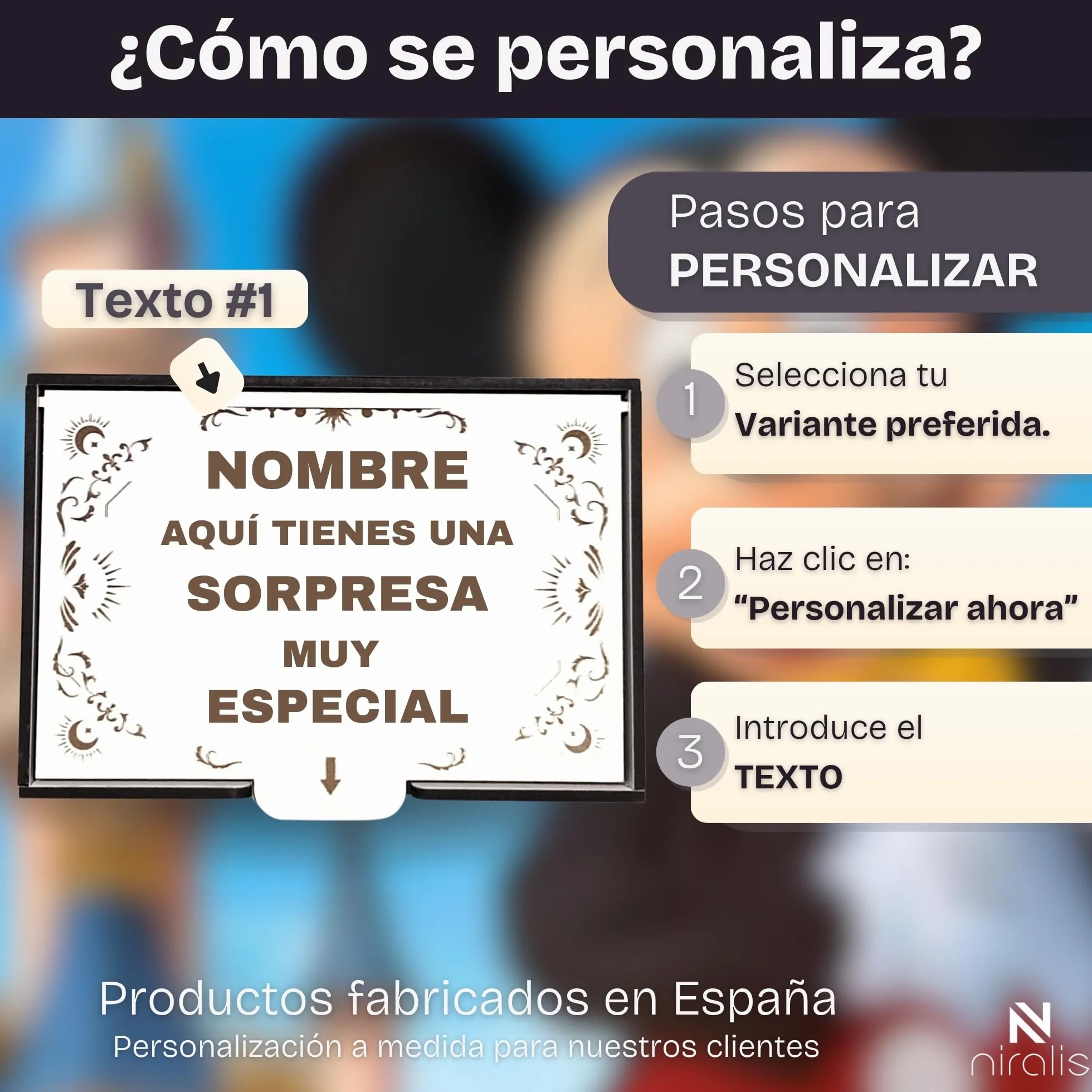 Caja Sorpresa Viaje Disney | Llave Disney Personalizada en Madera | Tarjeta Regalo en Forma de Billete | Anuncio de Viaje a Disneyland | Regalo Personalizado Comunión (Blanco, Personalizado)
