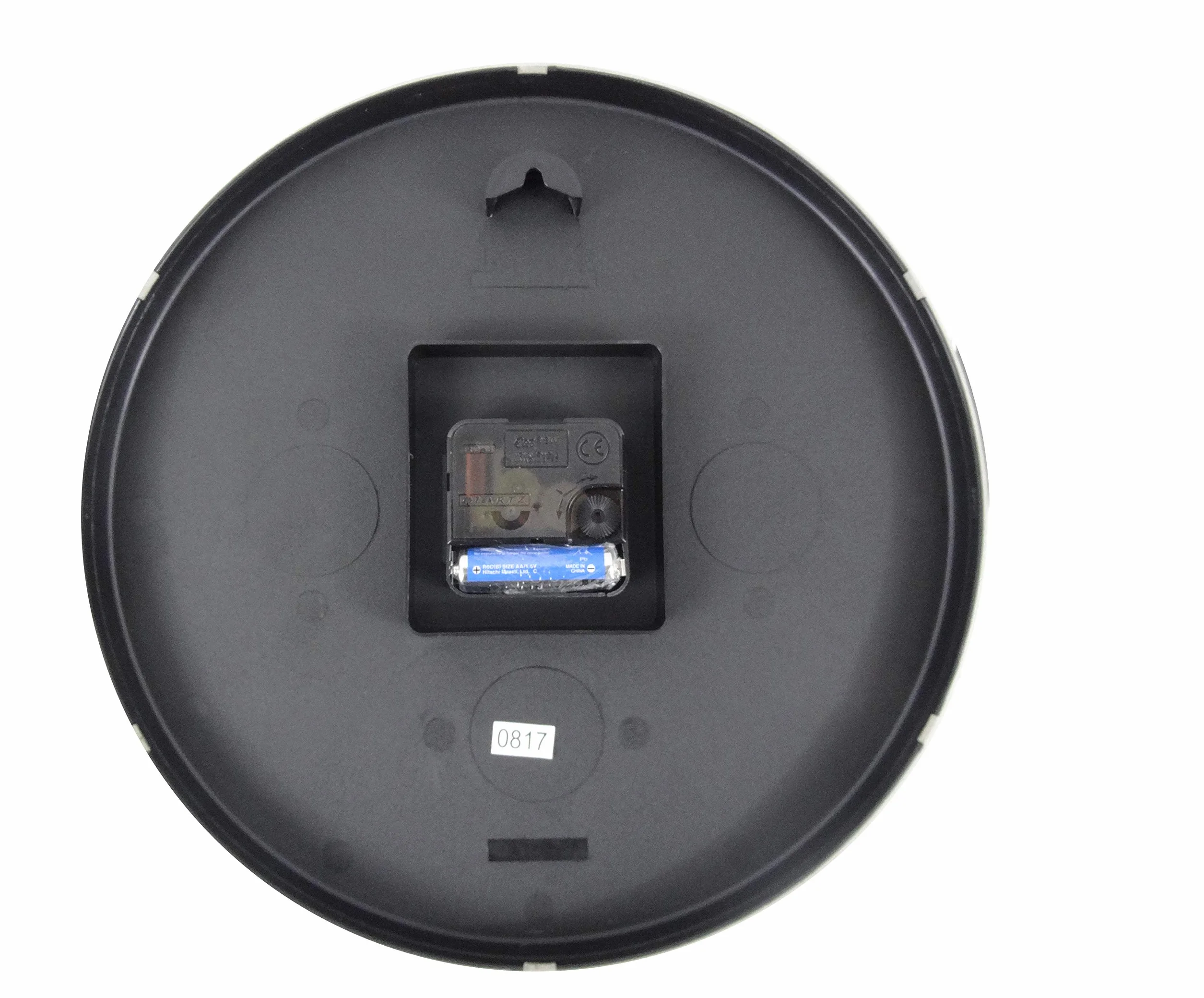 Unilux, Reloj de Pared Silencioso Pop, 30.5 cm, Color Negro