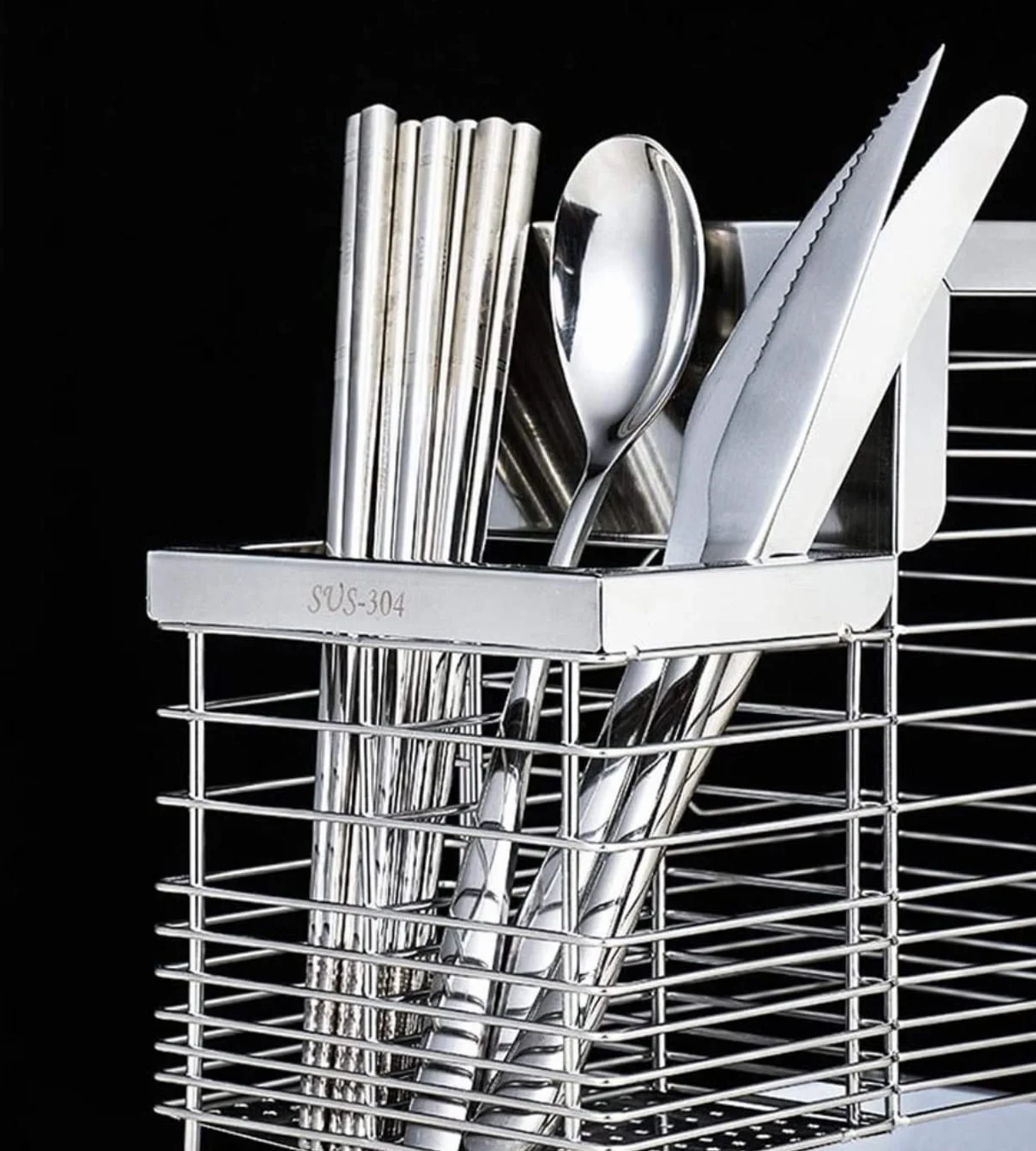 Bloque Cuchillos Cocina Soporte para Cuchillos De Ventilación Hueca, Soporte Universal De Acero Inoxidable para Palillos, Bloque para Cuchillos De Cocina
