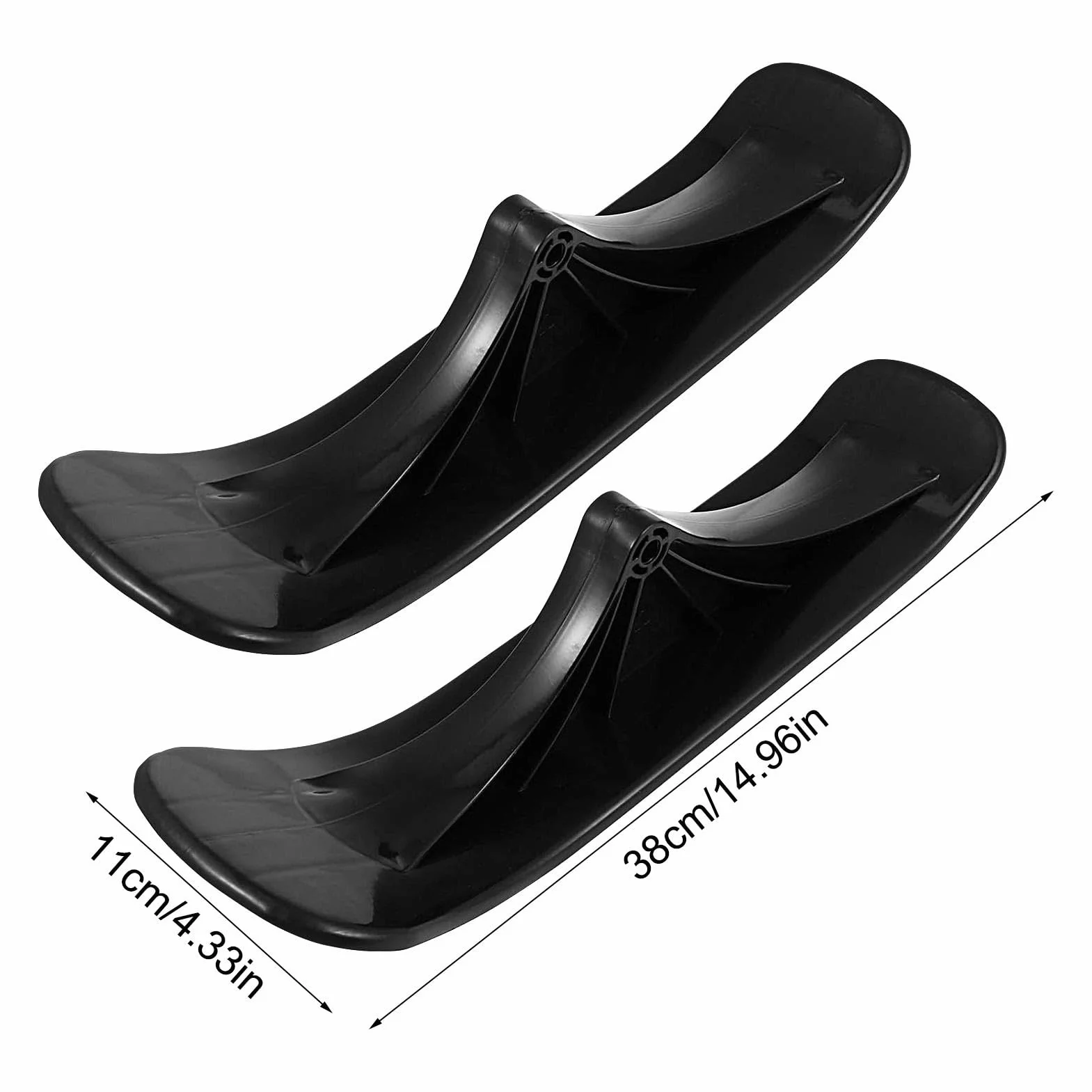 Kit de conversión de Patinete de esquí 2X Snow Sled Multicolor Polipropileno 14.96x4.33 Pulgadas
