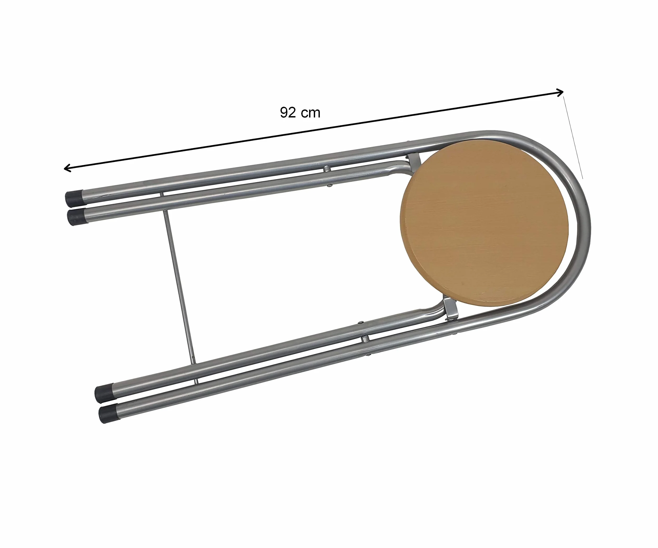 The Secret Home - Taburete Plegable de Cocina - Silla Plegable de Metal y Madera - Silla Apta para Interior y Exterior - Alto: 80 cm x Largo: 40 cm