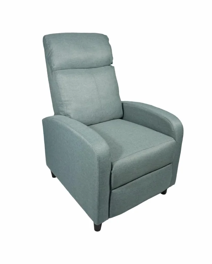Home Heavenly® - Sillón Relax reclinable Manual Nexus Sofá Individual. Butaca para salón con reposapiés, Compacto. Sistema por Empuje. Verde Agua