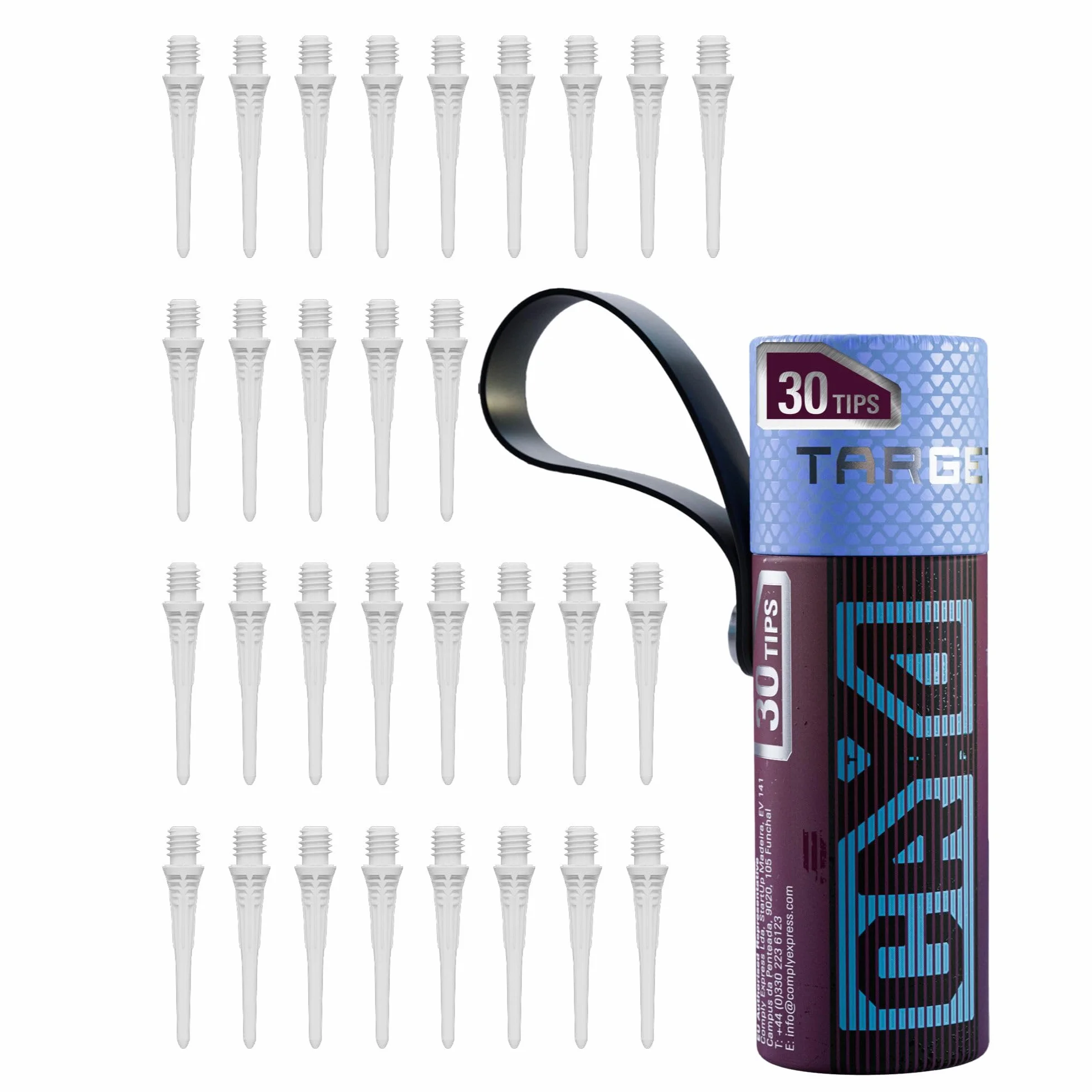 Target Darts Cryo Soft Tip Points 30-Pack 2BA Thread Plastic Replacement