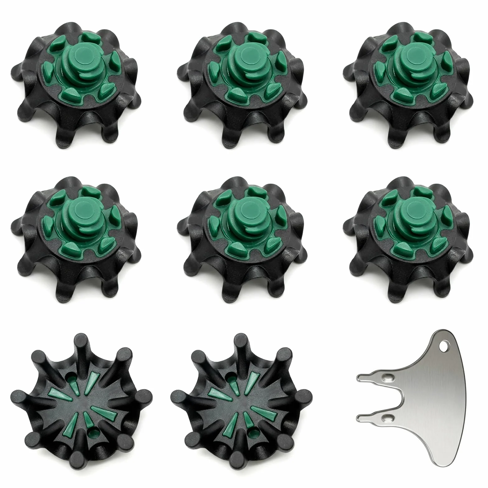 Tacos de golf FootJoy Fast Twist 3.0 repuesto negro verde 20 picos con llave