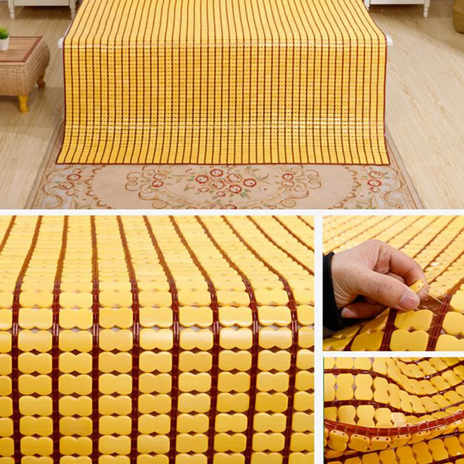 Colchonetas de enfriamiento de Verano, colchoneta de bambú, colchoneta de Cama de enfriamiento, colchón Mahjong Plegable, Cama de enfriamiento de Almohadilla Fresca, Ropa de Cama de Verano,