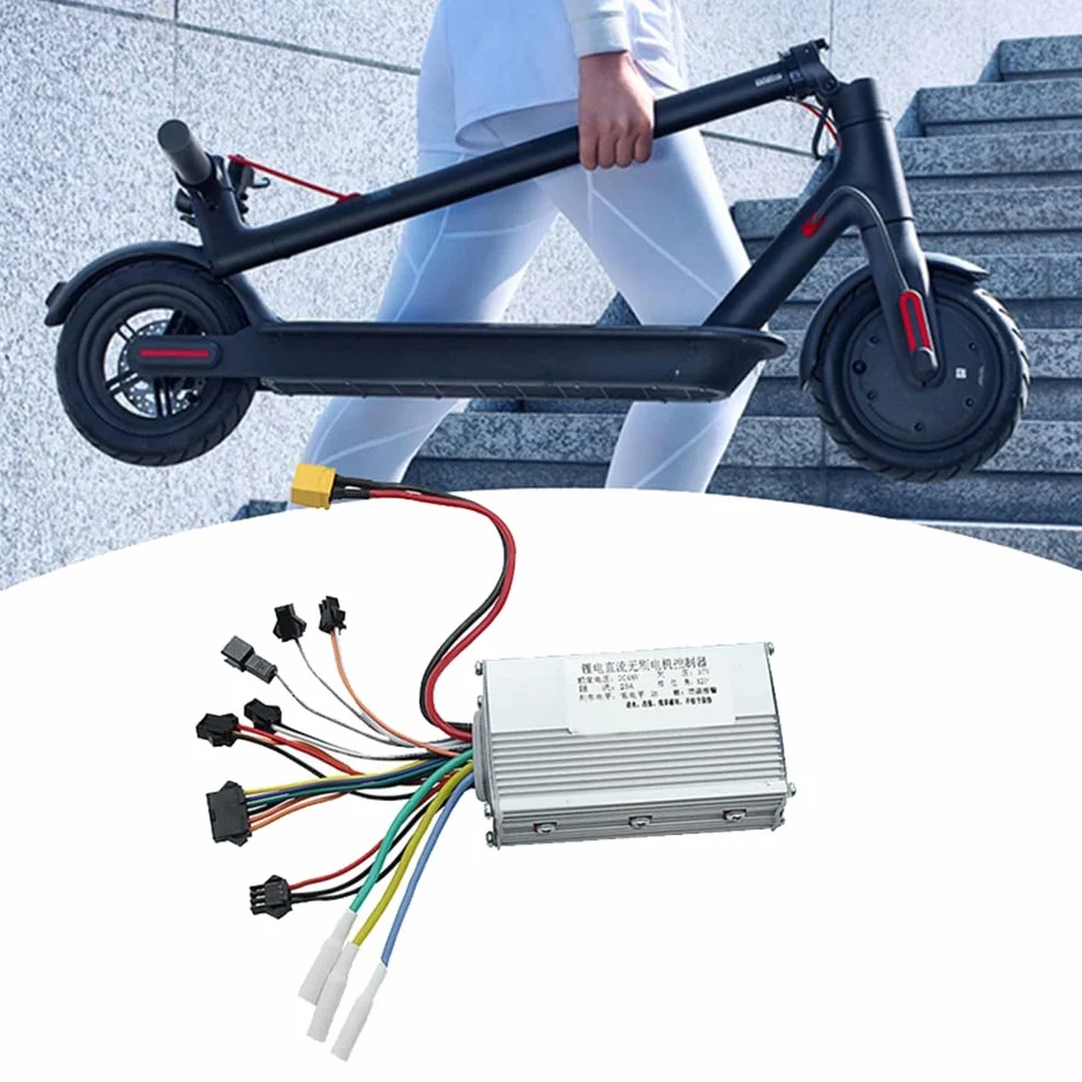 JP Controlador Motor Sin Escobillas 48V 25A + Kit Medidor Tablero 36-60V para Patinete Eléctrico