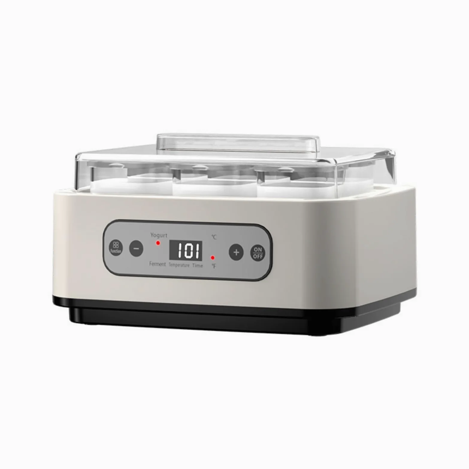 predolo Yogurtera Digital Enchufe Europeo Fermentador Yogur con Temperatura Ajustable Tapa Transparente