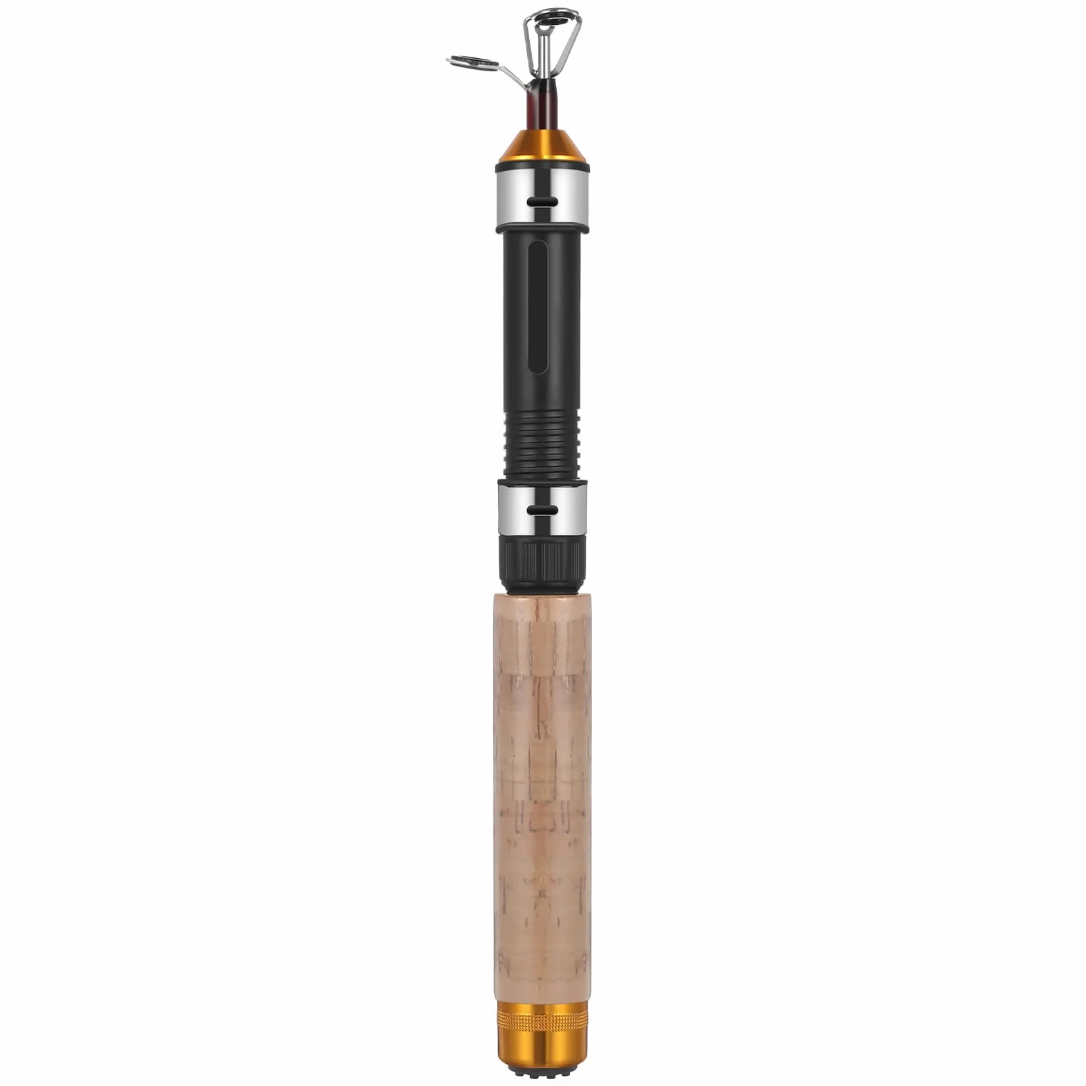 BESPORTBLE Caña de Pescar Telescópica de Madera para Pesca en Hielo