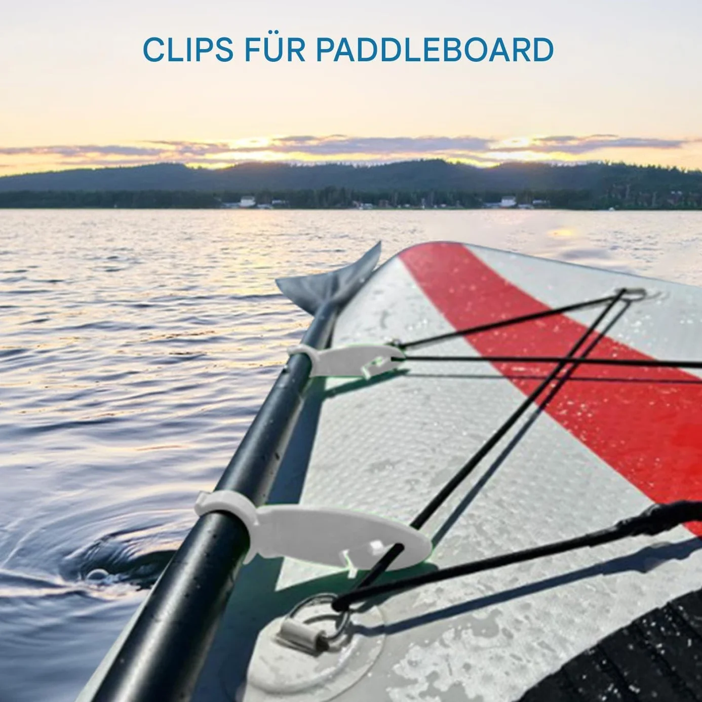 Generisch Abrazadera de fijación para tablas de SUP – Juego de 2 pinzas extensibles para deportes acuáticos