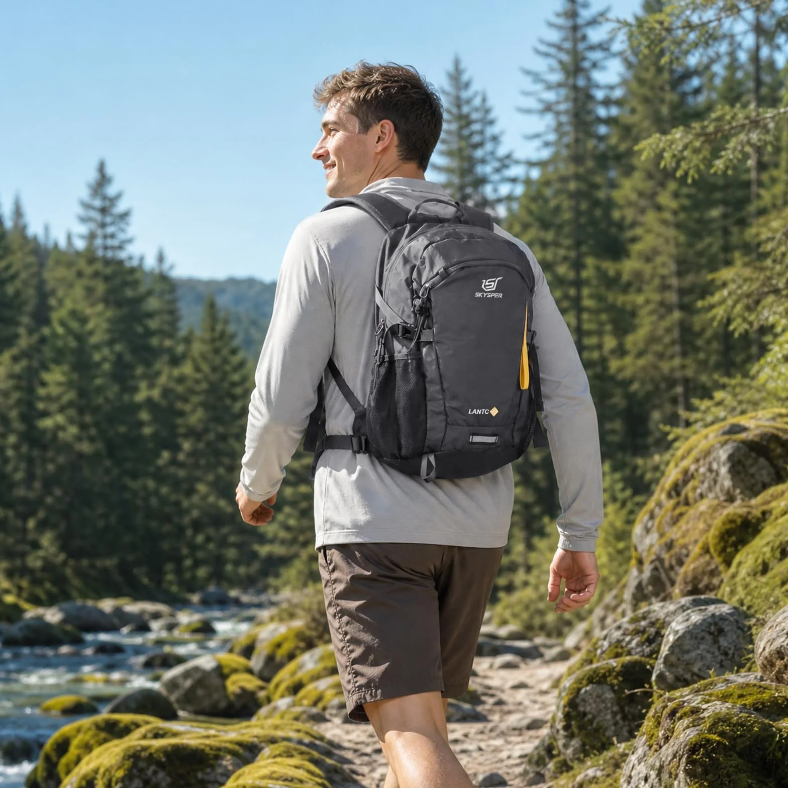 SKYSPER Mochila de Senderismo 20L Ultraligera para Hombre Mujer Trekking Camping