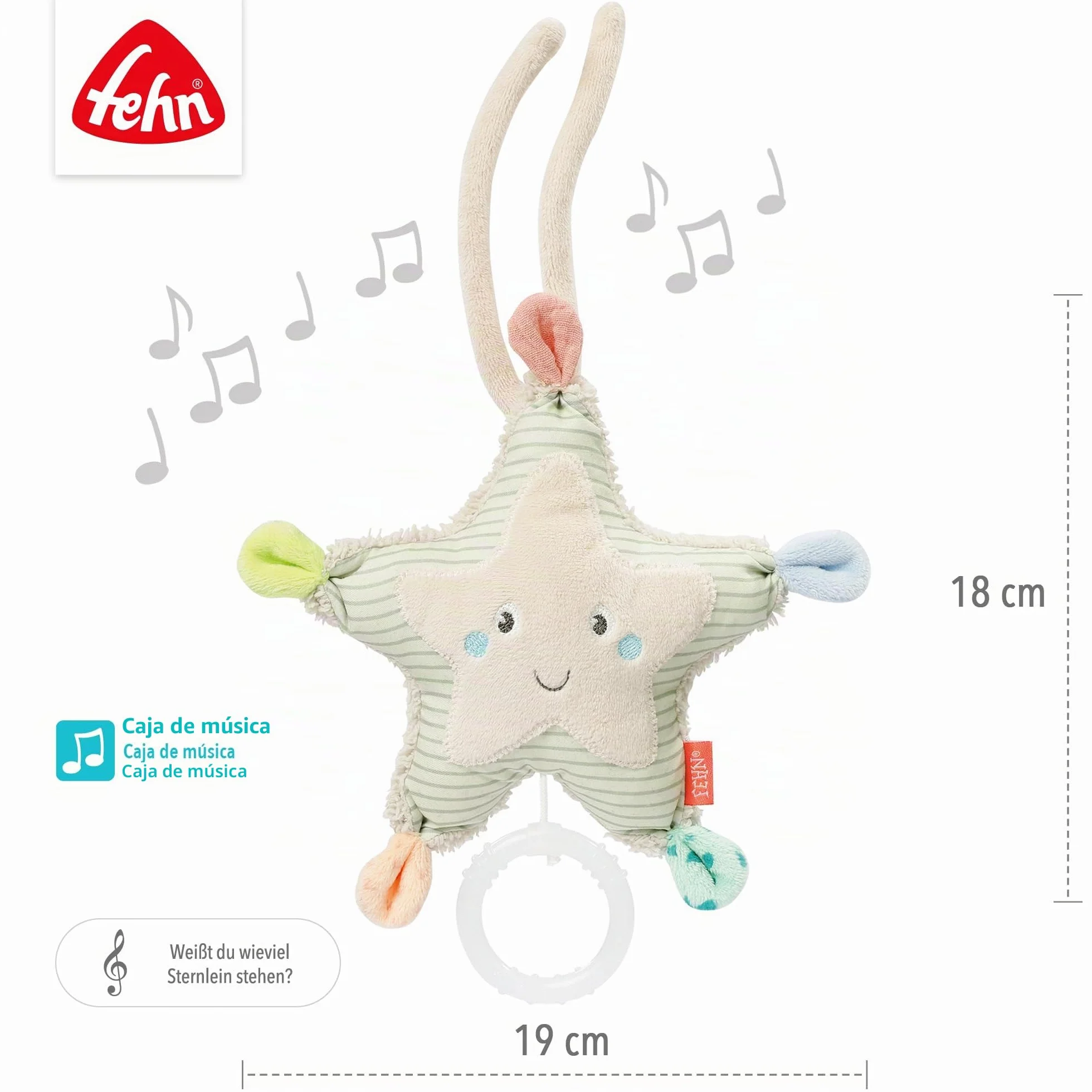 Fehn mini caja de música estrella de mar para bebés desde 0 meses