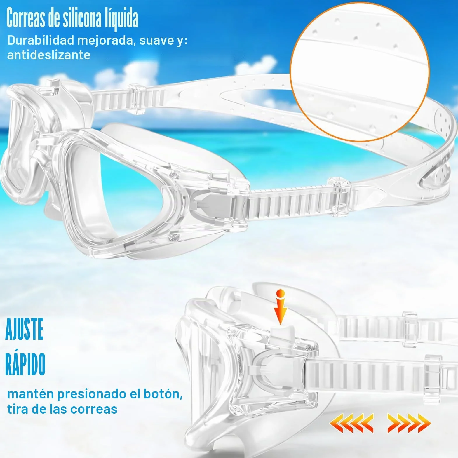 Winline Gafas de natación Antiniebla Protección UV Anti Leak Polarizadas para Hombres Mujeres Adultos
