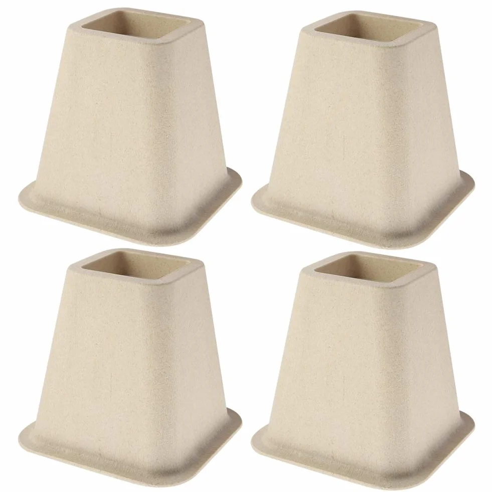 Cocoarm Elevador de Cama 4 Piezas, Elevador de Muebles Resistente, 15 cm de Altura, 16,5 x 15,5 cm