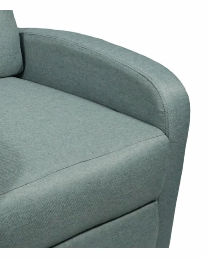Home Heavenly® - Sillón Relax reclinable Manual Nexus Sofá Individual. Butaca para salón con reposapiés, Compacto. Sistema por Empuje. Verde Agua