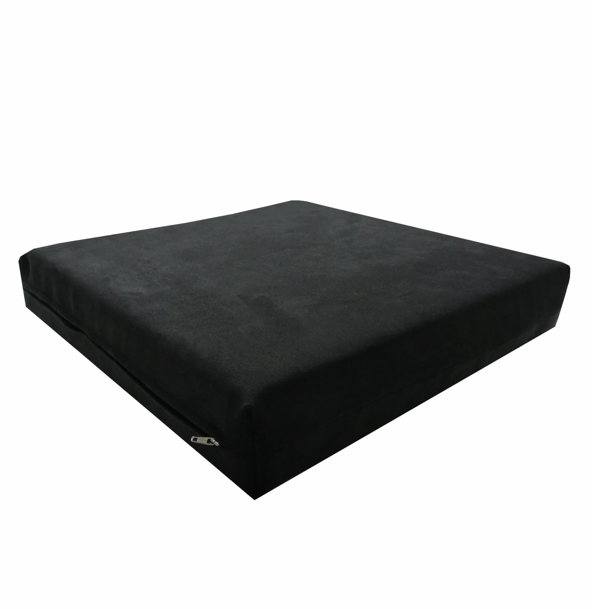Dibapur - Cojín viscoelástico para silla de ruedas (40 x 40 cm, de espuma viscoelástica RG55 de espesor 3,5 cm y espuma fría RG35 de 3,5 cm, incluye funda de microfibra), color negro