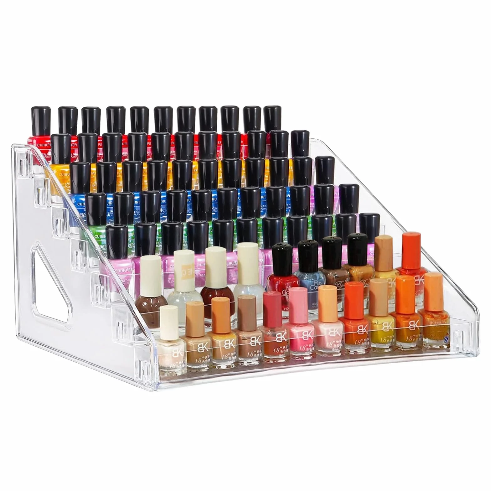 MeYuxg Almacenamiento de esmalte de uñas de 7 capas, soporte de esmalte de uñas acrílico transparente, organizador de tocador multifuncional, organizador de pintalabios, organizador de perfume,