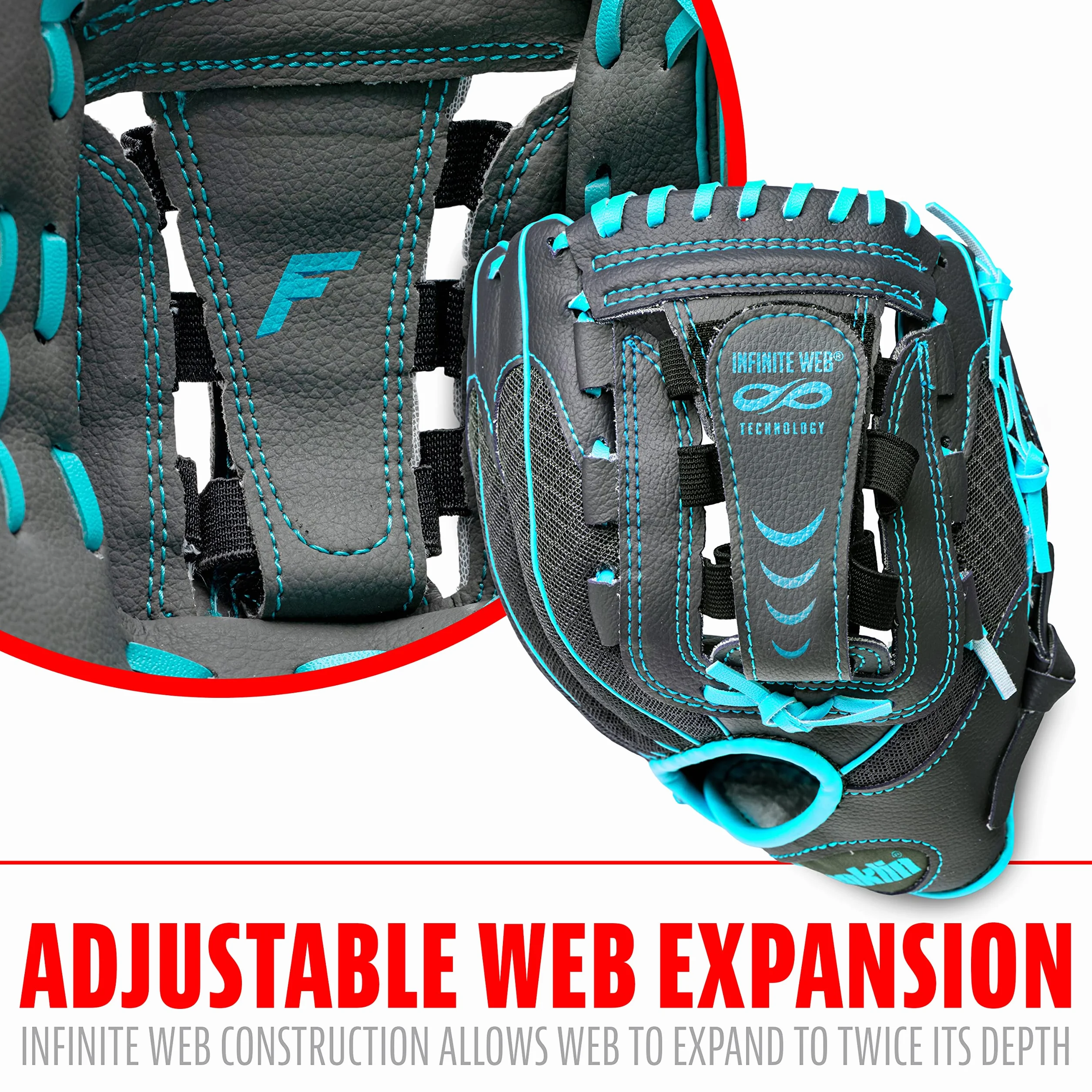 Franklin Sports Teglobe Infinite Web/Shok-Sorb Combo Series Guante de Campo 10.5 Pulgadas