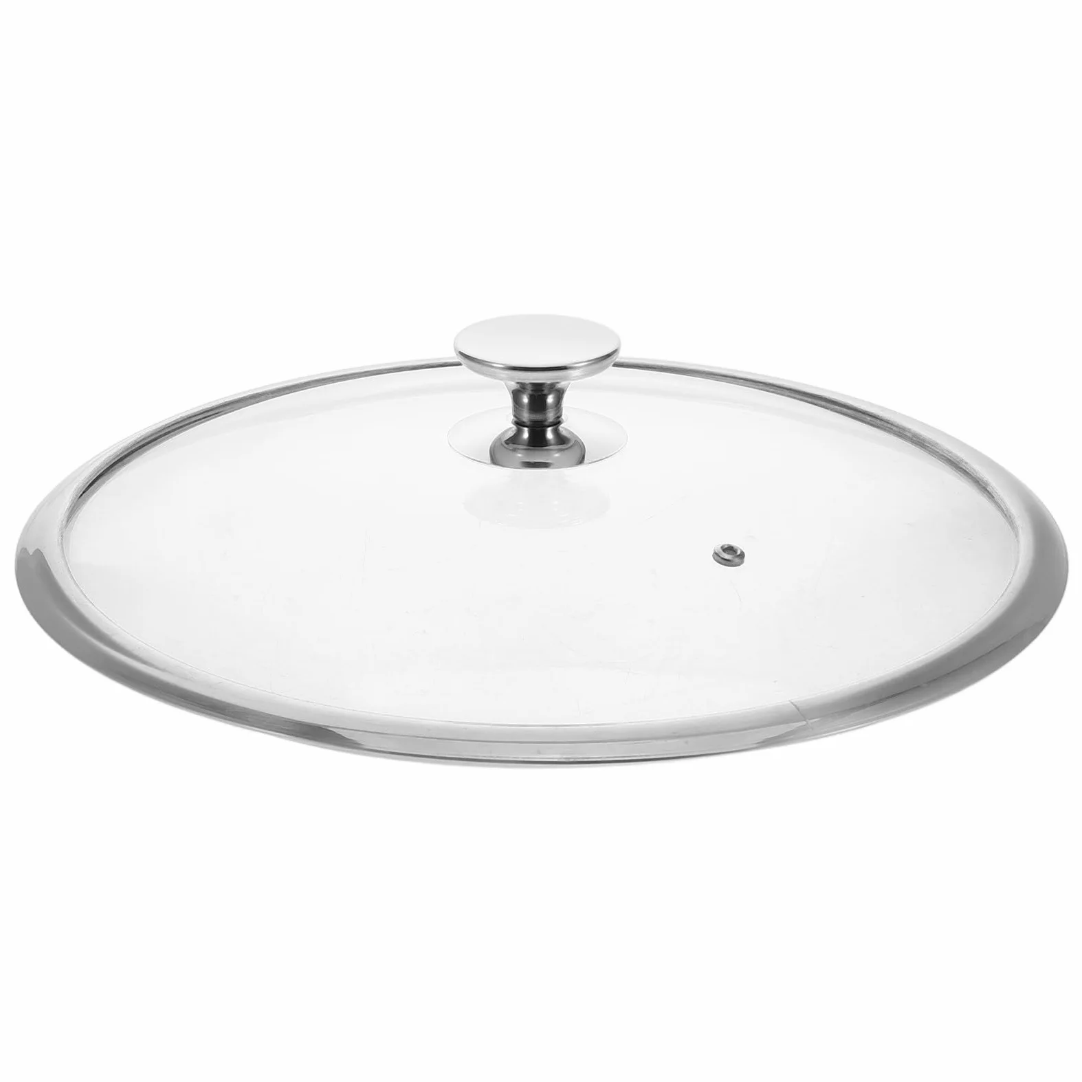 iplusmile Tapa de Sartén y Olla de Acero Inoxidable de 34cm Borde Reforzado, Diseño Elegante y Fácil de Limpiar para Cocina Segura y Moderna