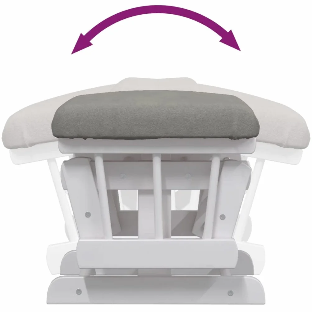 vidaXL Sillón de Lactancia con Taburete Tela Gris Claro