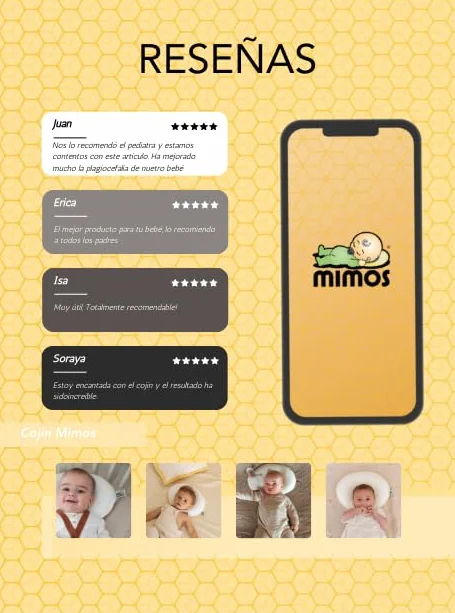 MIMOS Cojín para bebés Plagiocefalia Transpirable Esponjoso 4 Tallas (S)