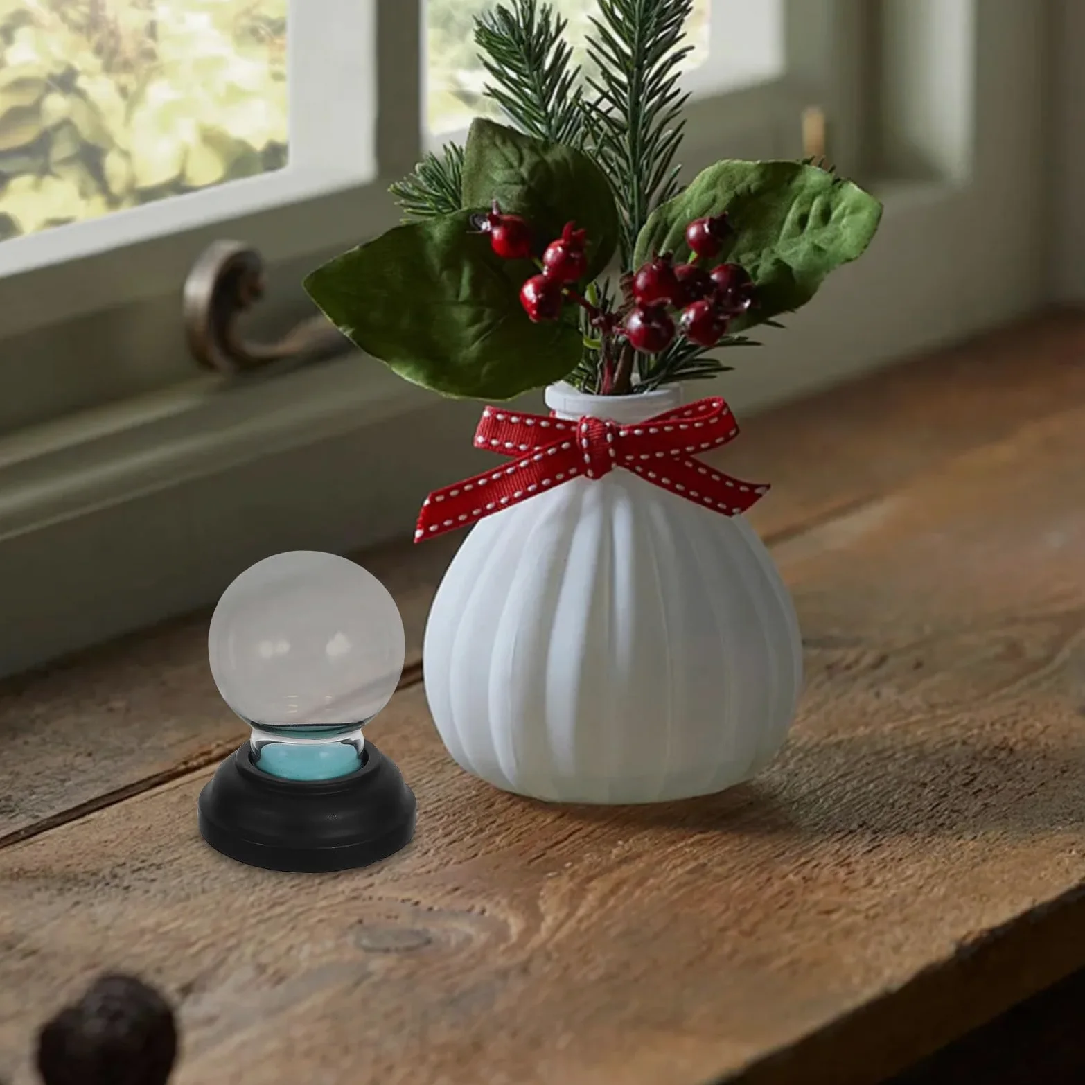Toyvian 5 Piezas Cúpula de Bola de Nieve Transparente Gruesa para Navidad, | Tapa Roscada Reutilizable, Fácil de Limpiar, para Decoraciones Festivas y Hogar Navideño