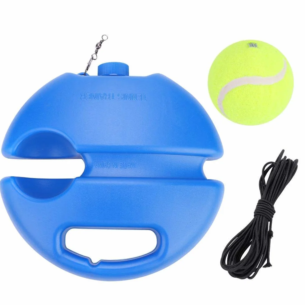 Alomejor Entrenador de Pelotas de Tenis Baseboard de Tenis con una Cuerda y 1 Pelota de Entrenamiento Práctica de autoaprendizaje de Tenis Herramienta de Entrenamiento para niños principian
