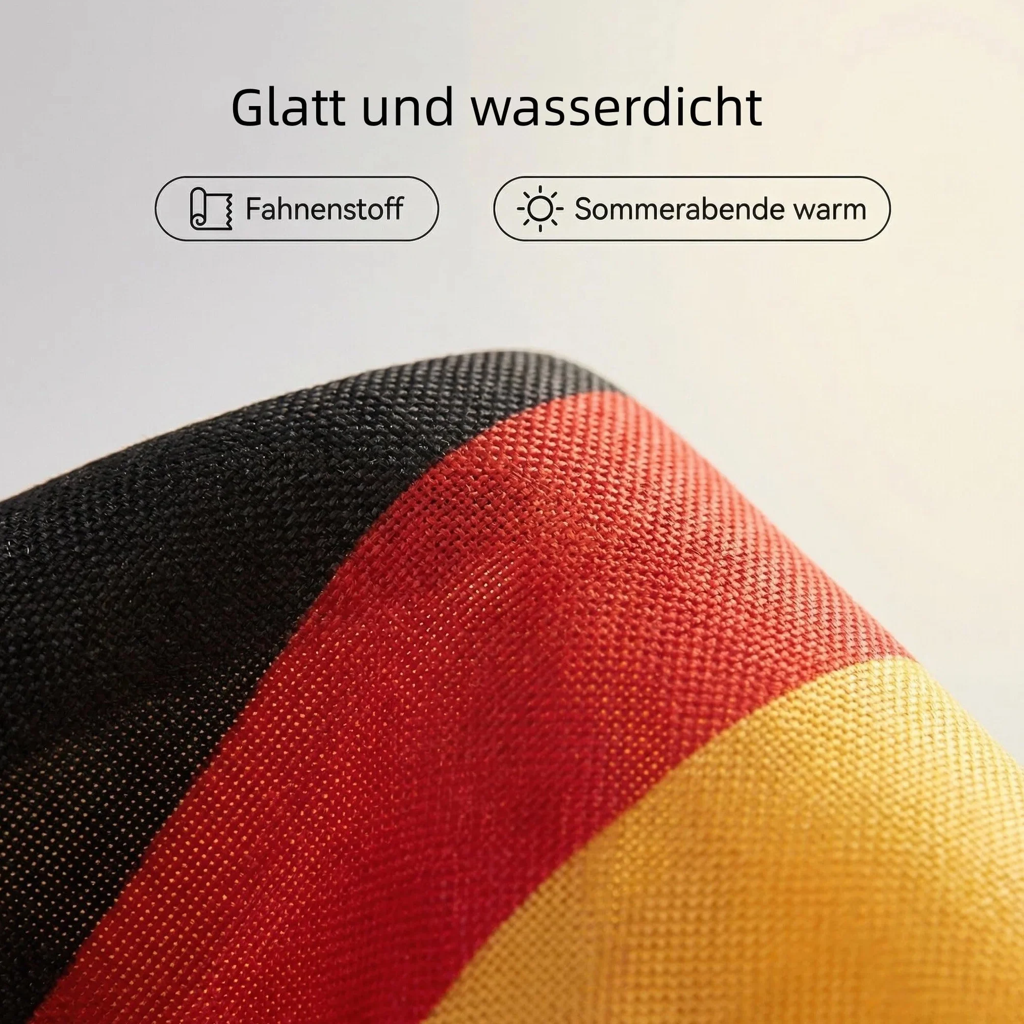 Bandera de Alemania 140 x 80 cm, 100% poliéster con mangas