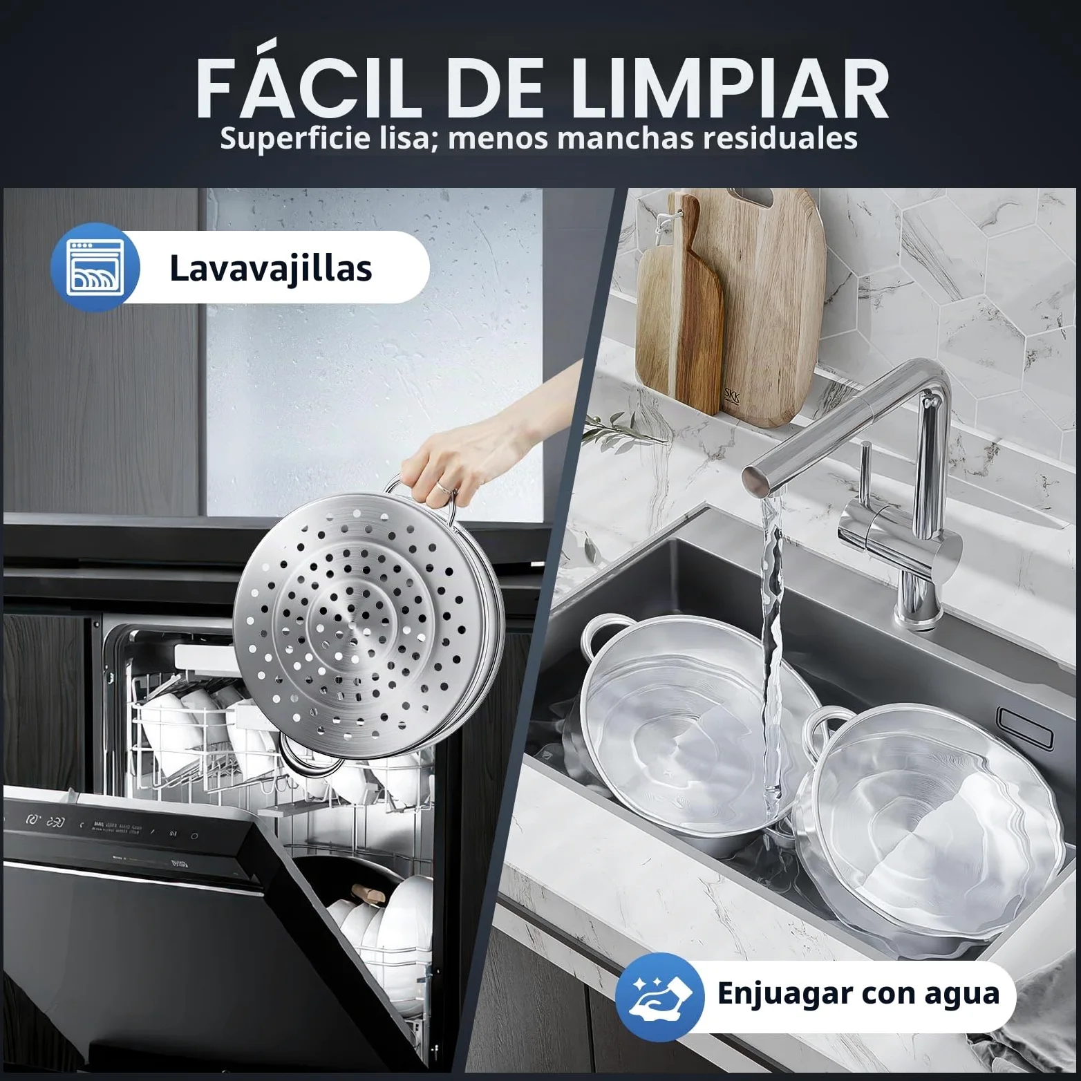 olla de vapor, acero inoxidable, 5 niveles, 30,5 cm de diámetro, para gas, inducción y cocinas eléctricas