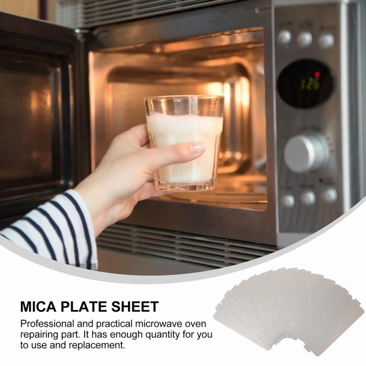 Alipis 6piezas Placa Mica Microondas Resistente Al Calor Cubre Guía Onda Microondas Compatible Aislamiento y Protección Contra Quemaduras