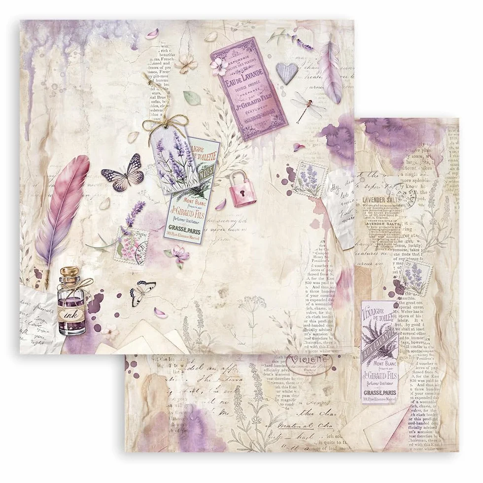 Scrapbooking Small Pad 10 hojas cm 20.3X20.3 (8"X8") - Lavanda