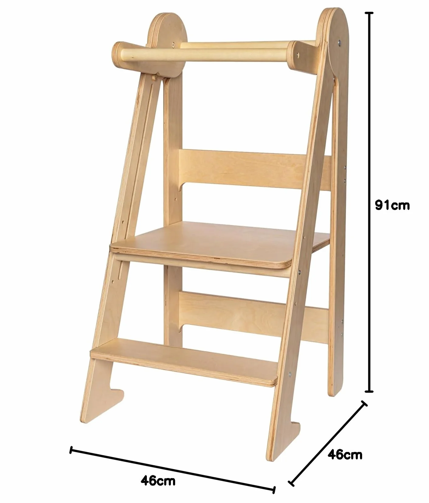 TOYBOX Torre de Aprendizaje Plegable Montessori Madera Natural