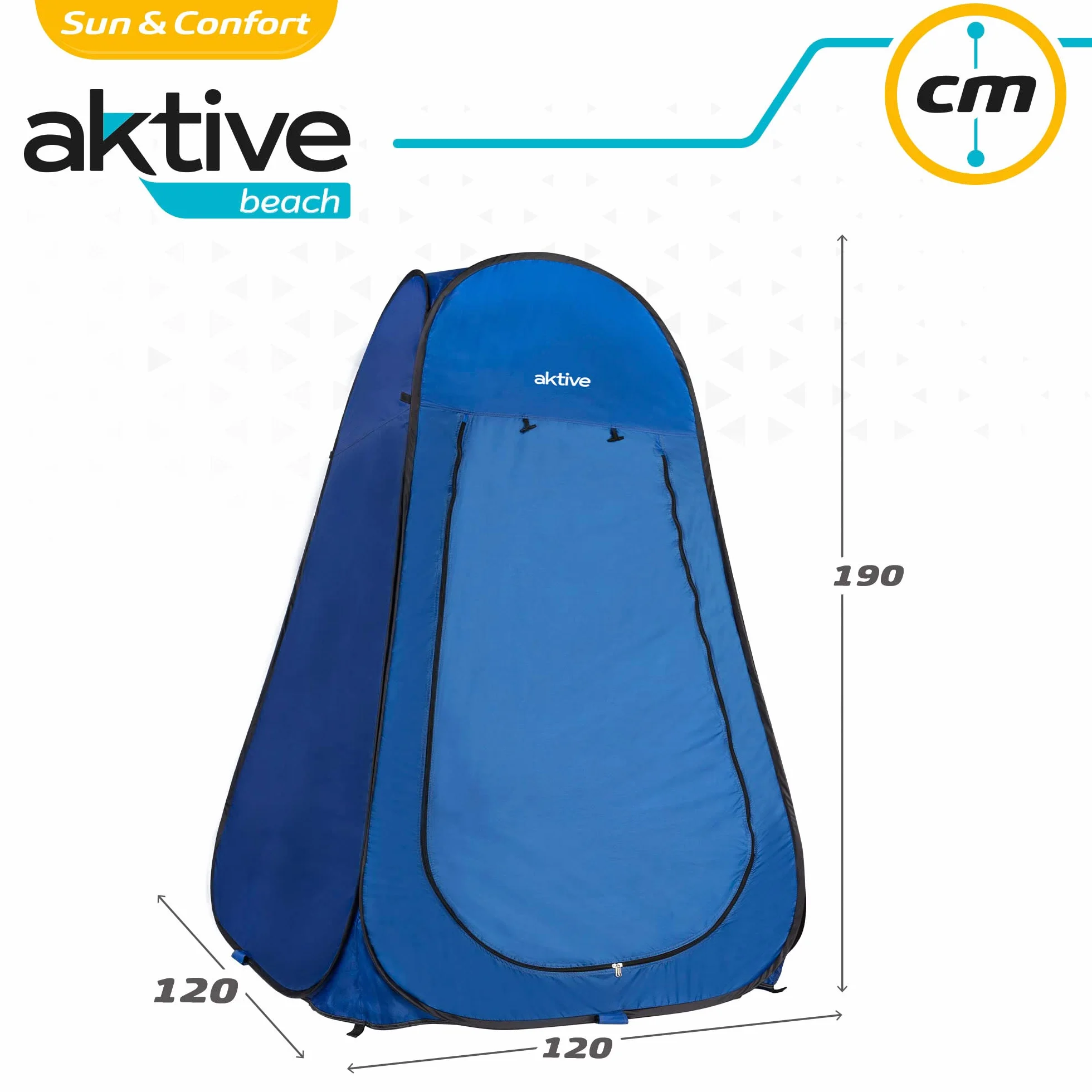 AKTIVE Tienda Ducha Cambiador para Camping con Suelo