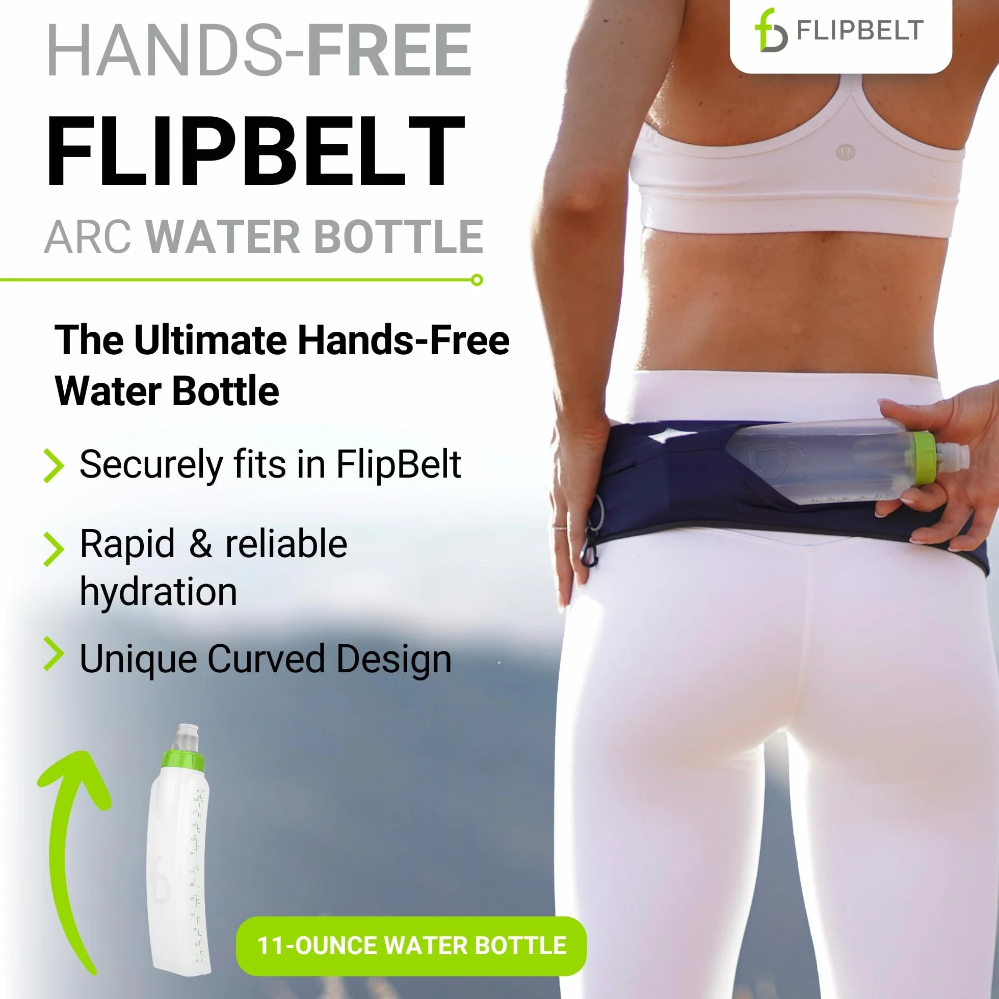 Flipbelt Arc Cinturón para correr con botella de hidratación curvada