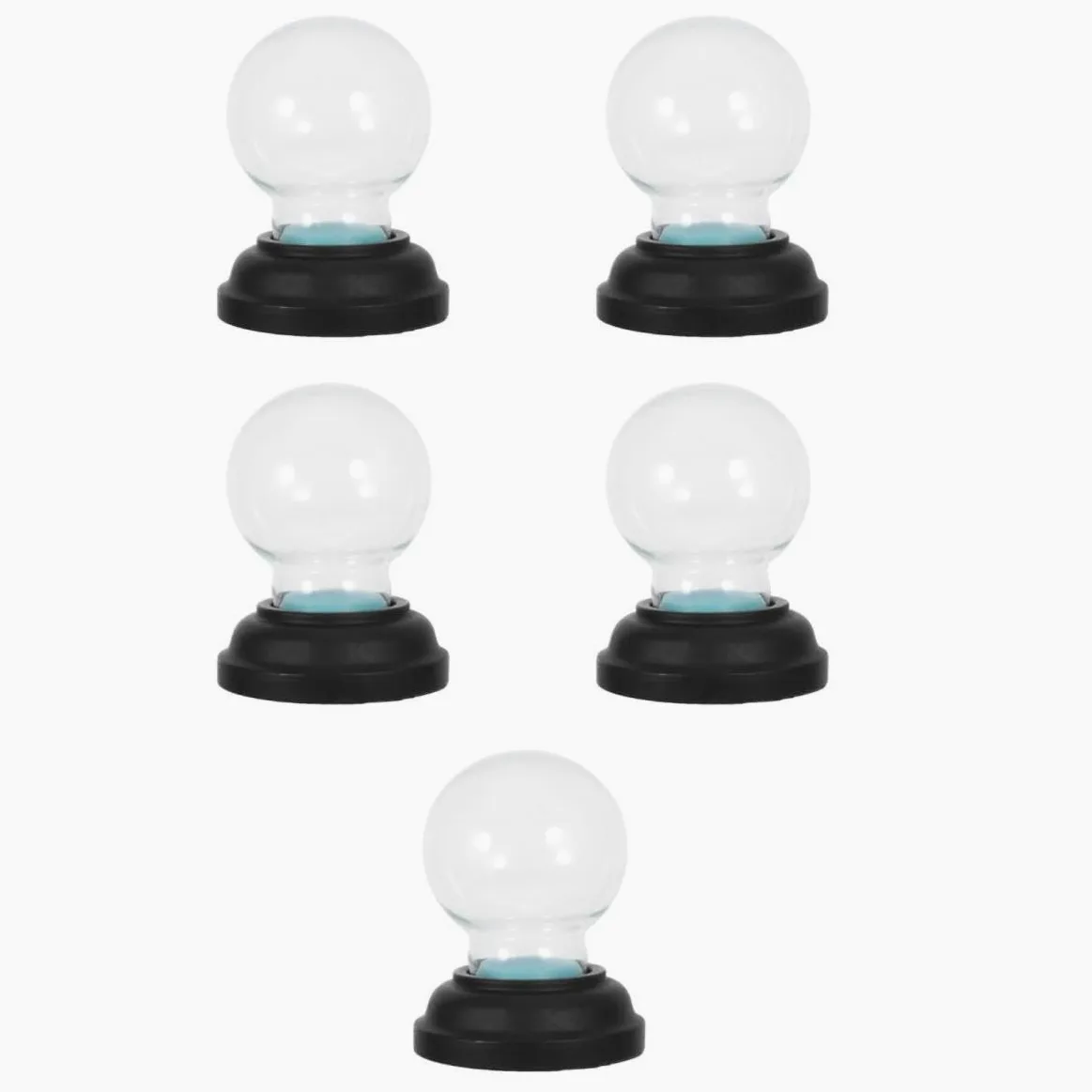 Toyvian 5 Piezas Cúpula de Bola de Nieve Transparente Gruesa para Navidad, | Tapa Roscada Reutilizable, Fácil de Limpiar, para Decoraciones Festivas y Hogar Navideño