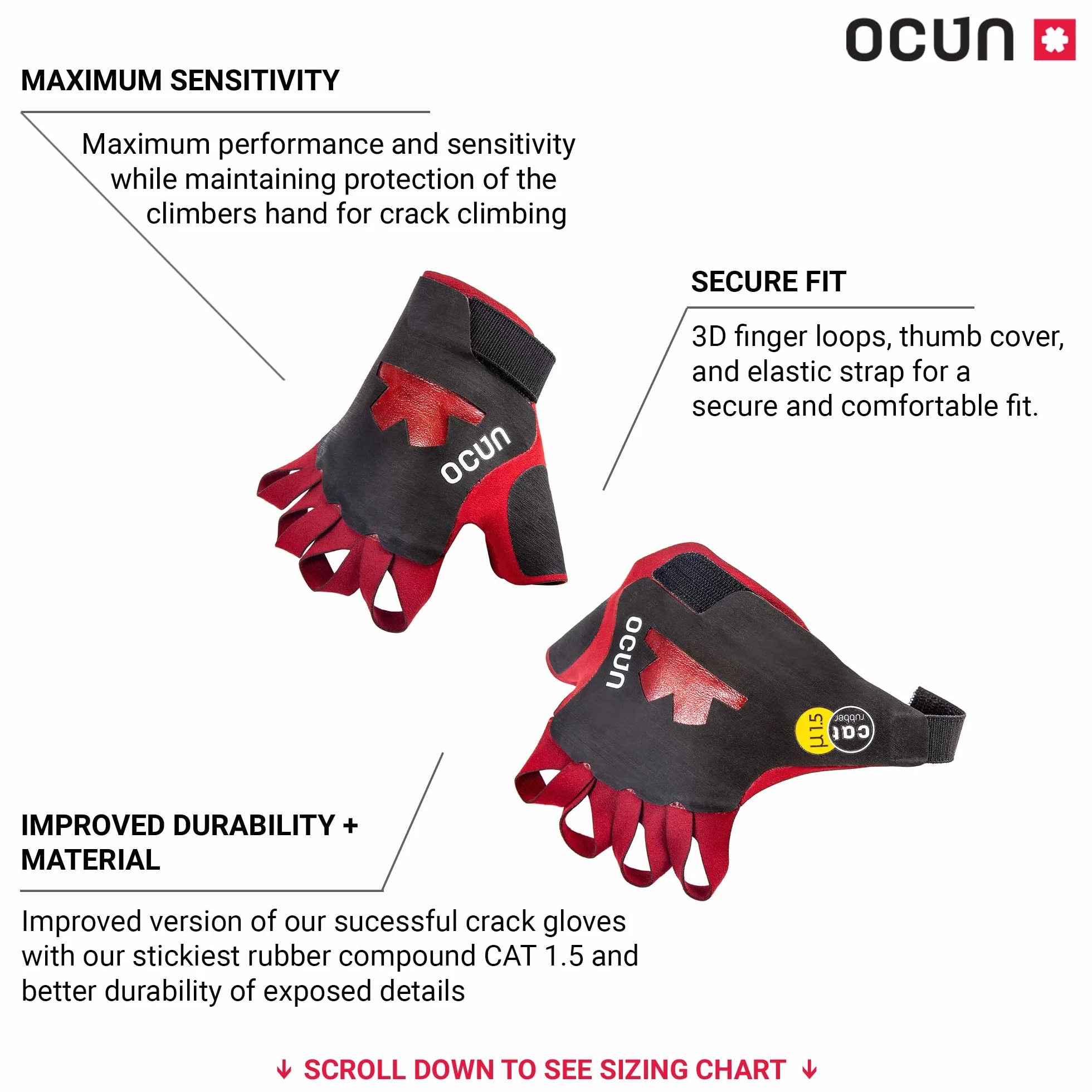 Ocun Crack Pro Guantes XL