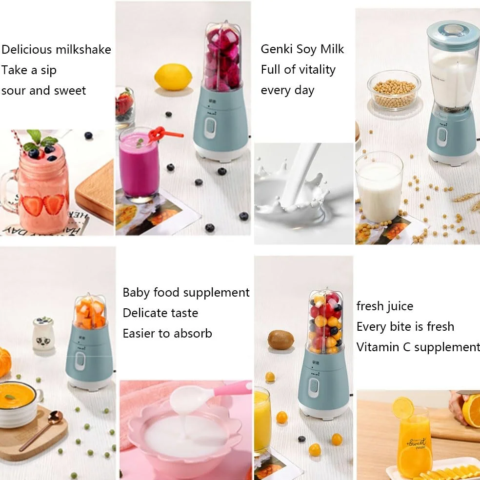 Licuadora Smoothie Maker Power Grinder 2 Velocidades Smoothie Blender Con Cuchillas De Acero Inoxidable Picadora Triturador De Hielo Con Alta Velocidad De 32.000 Rpm Contenedor Tritan Sin BPA 250W ( S