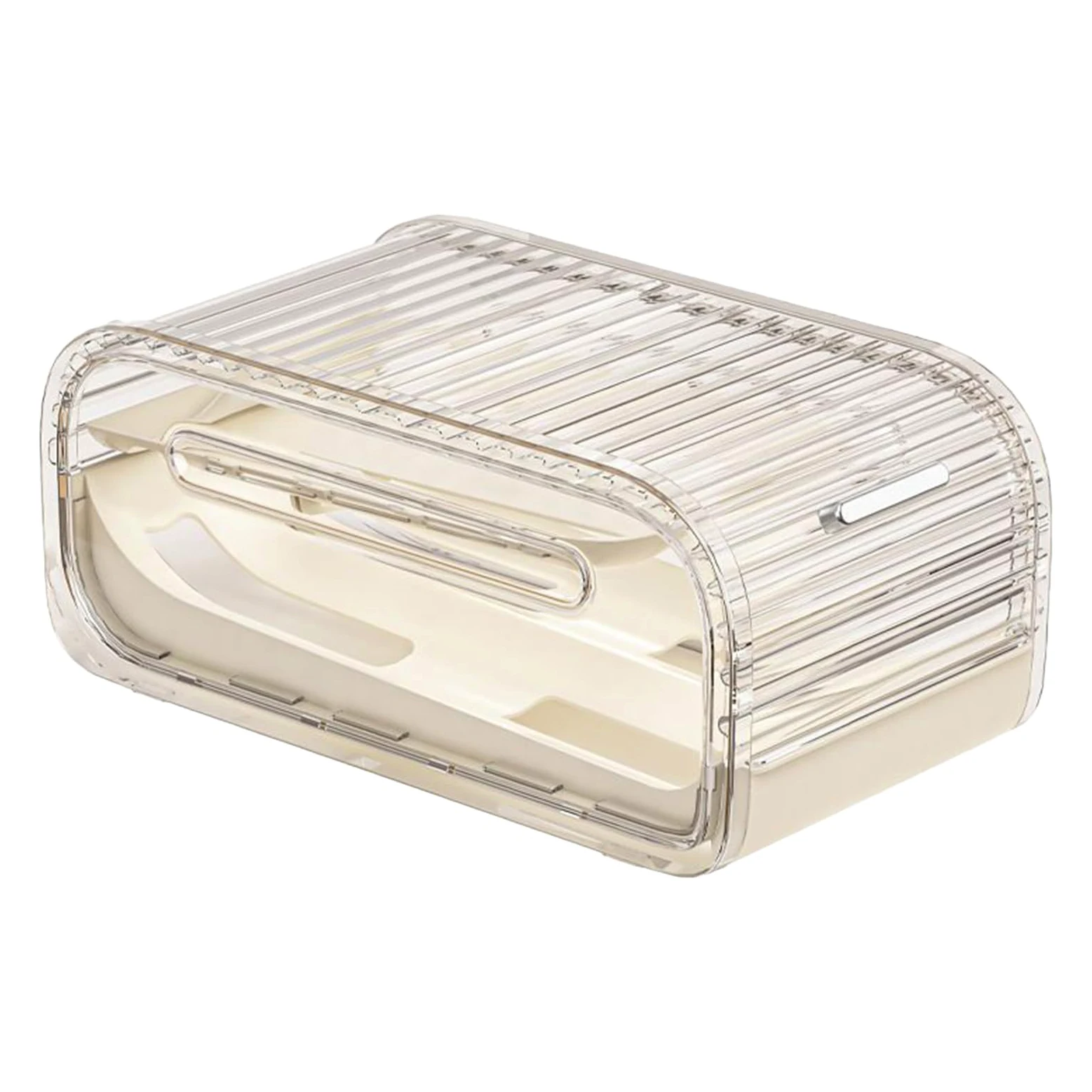 Bandeja Para Huevos Doble Nivel con Tapa Corredera y Rodamiento Automático | Organizador De Huevos Para Encimera Y Para Cocina Despensa Apartamento Hogar Restaurante