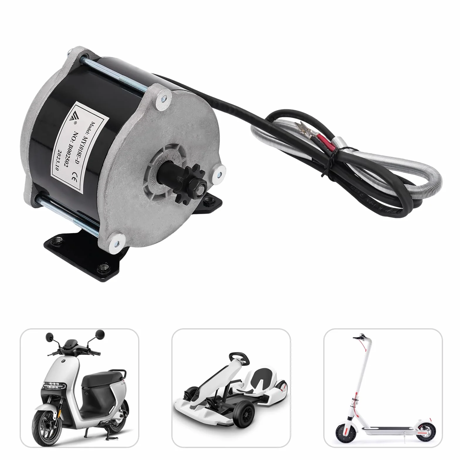 MY1018E-D Motor de engranaje eléctrico 36V 500W 1700 rpm para ciclomotores