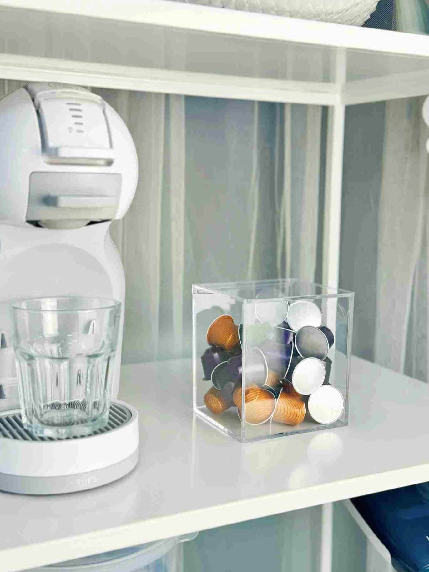 Dcasa - Portacapsulas metacrilato para capsulas nespresso o dolcegusto, Capacidad para 13 cápsulas Dolce Gusto o 40 cápsulas Nespresso
