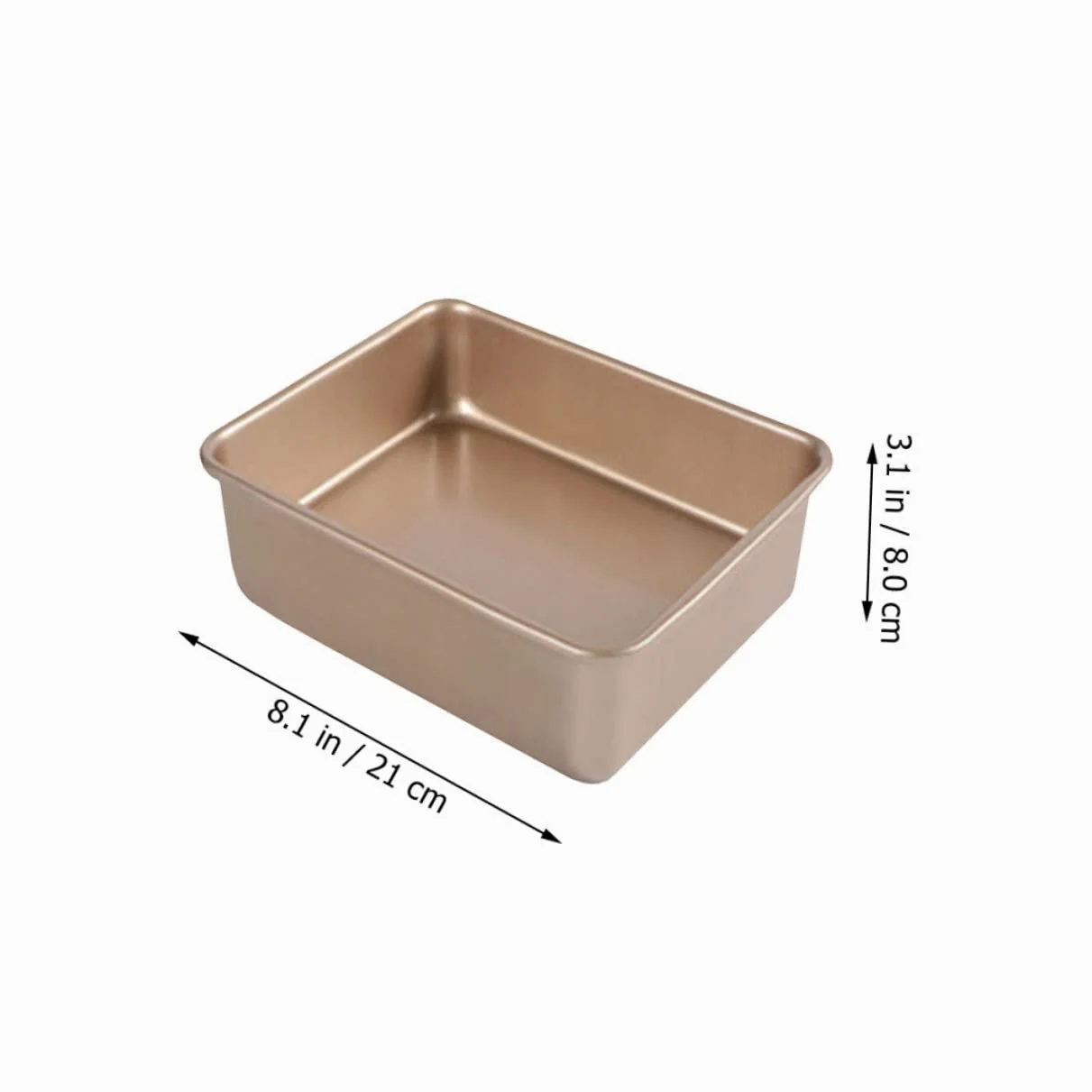 POPETPOP Molde Antiadherente Acero Inoxidable Hornear de Cuadrado Pasteles para Dorado Superficie Lisa Multiusos Repostería y Cocina