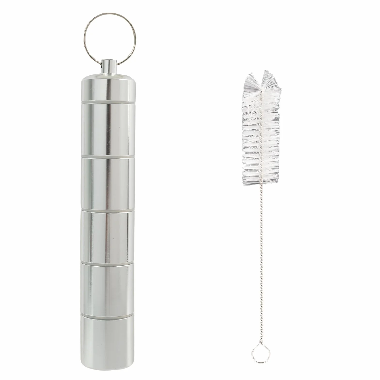 Juego de Mini Tarros de Especias 5 en 1 con Tapa, Impermeables y a Prueba de Fugas, Fabricados en Acero Inoxidable y Aluminio, Dispensadores para Camping Picnic Barbacoa Aire Libre y Cocina