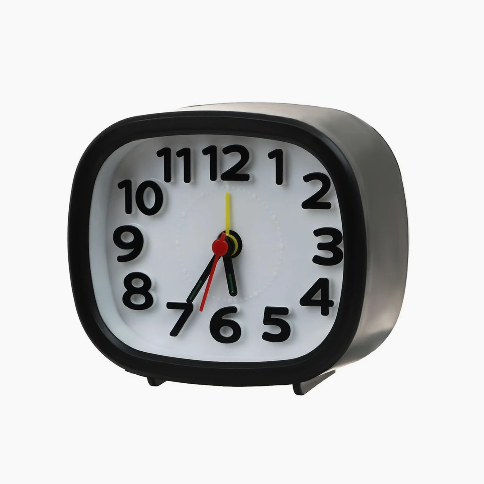Despertador, Relojes despertadores de cuarzo a pilas for dormitorio(Black)
