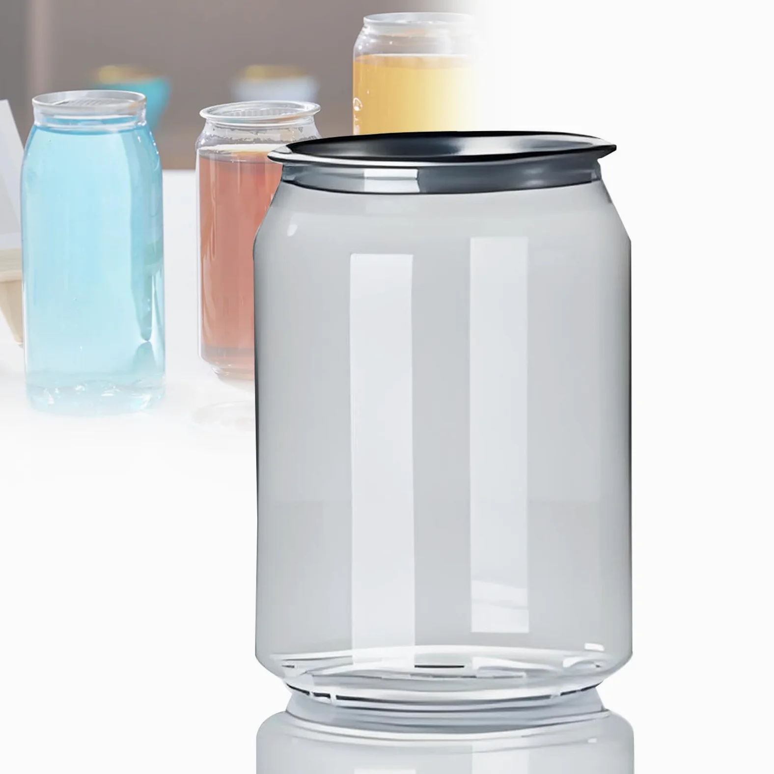 Vasos de plástico sellables de 250-700 ml (8.5 oz), paquete de 200 vasos de plástico sellables con tapa, para té de burbujas, batidos y otras bebidas. Envase transparente para bebidas. 100one-400ml