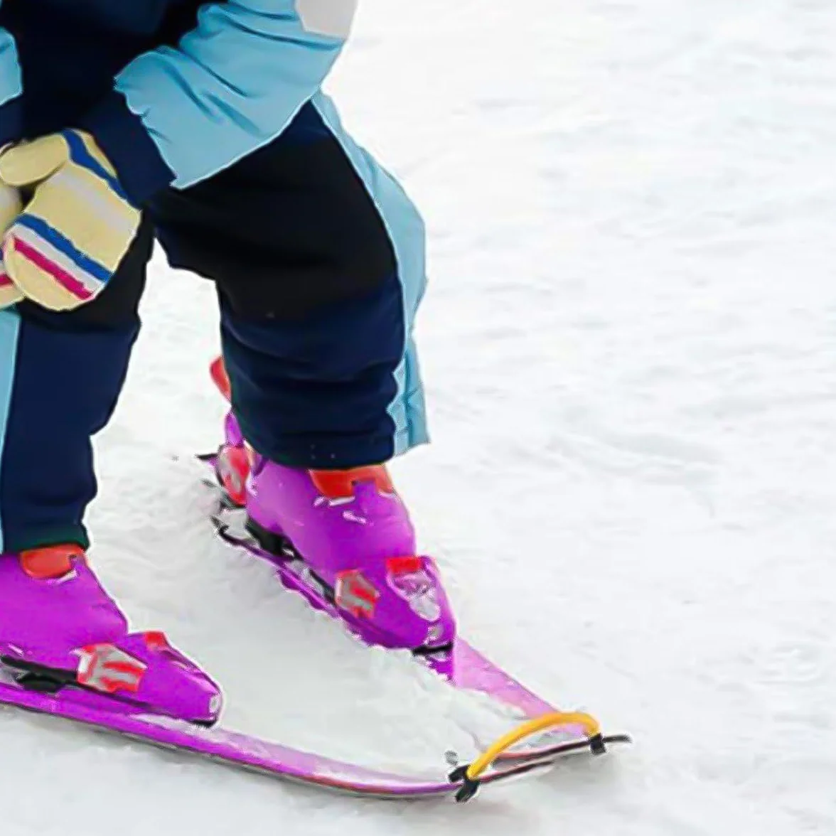 Clips para Punta de Snowboard Entrenamiento de esquí Elástico Conector Punta de esquí Amarillo
