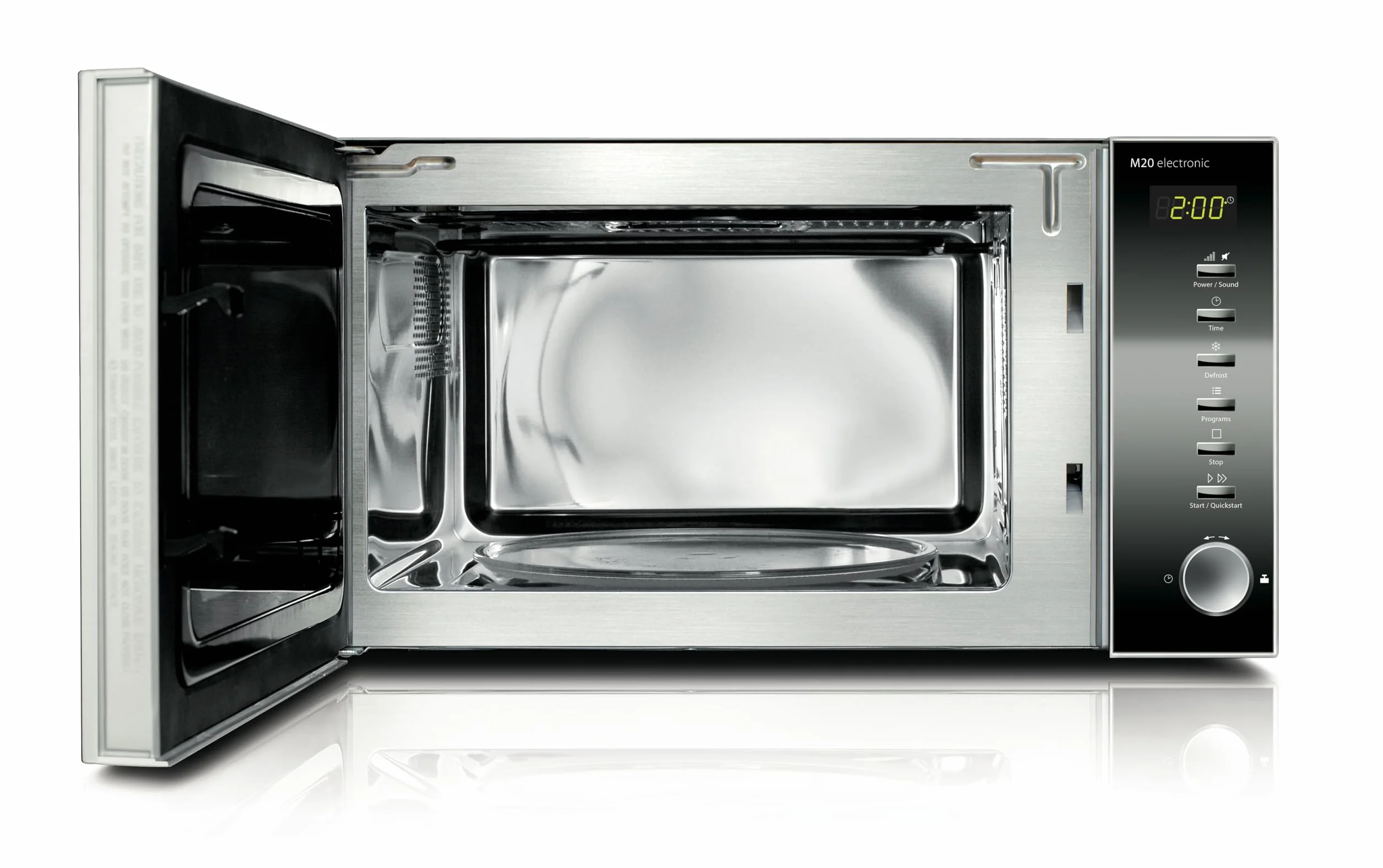 CASO M20 electronic - Microondas con 800W de Potencia - Capacidad de 20L - pantalla digital - frontal espejado - 8 programas automáticos - microondas pequeño - antracita