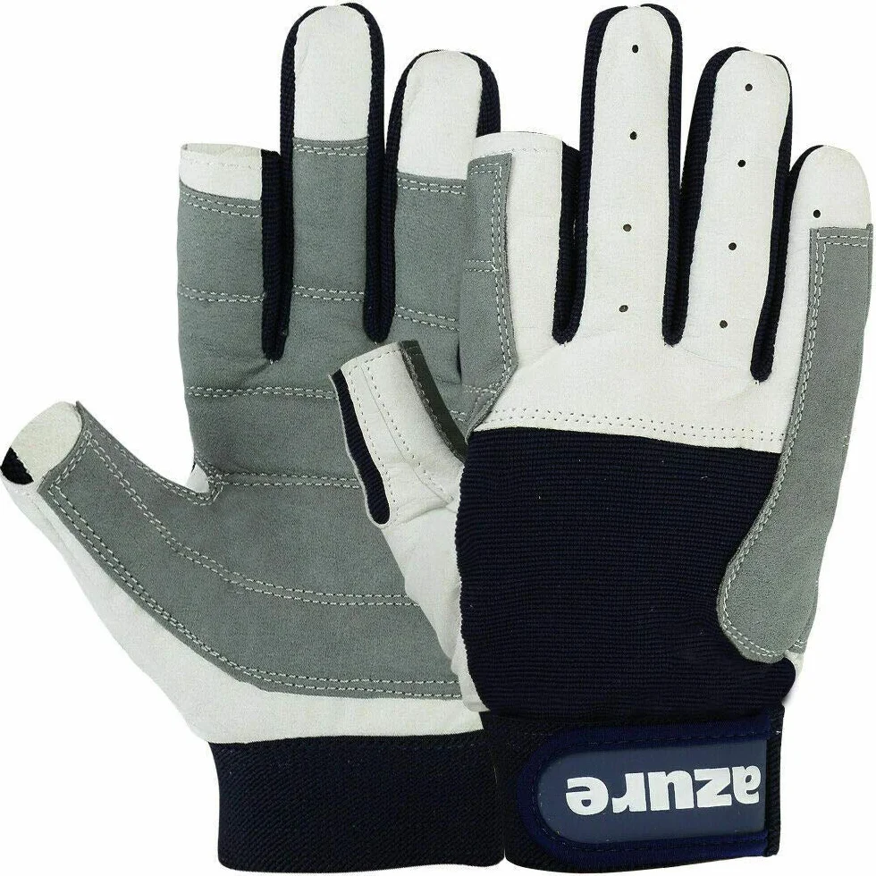 Strong Amara Guantes de vela transpirables palma reforzada azul marino